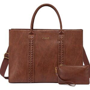 Elegant Waterproof Work Handbag - Adjustable 15.6 Inch Laptop Tote for Women